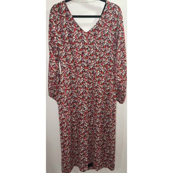 Sanctuary $149 NWT Floral Print Chiffon Halter Neck Cut-Out Midi Dress Size 8 - Picture 4 of 4